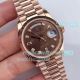 EWF Swiss Grade Rolex Day Date ETA3255 Watch Rose Gold President Brown Diamond Dial (2)_th.jpg